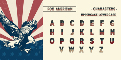 Font visual image of Fox Usa Retro