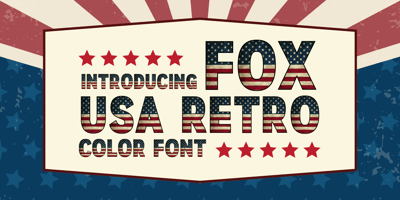 Font visual image of Fox Usa Retro