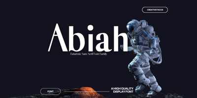 Font visual image of Abiah