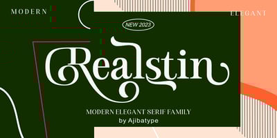 Font visual image of Realstin