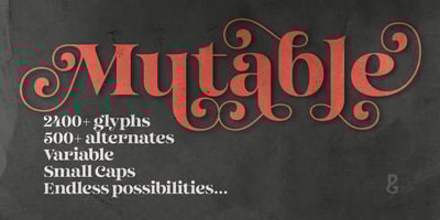 Font visual image of Mutable