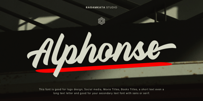 Font visual image of Alphonse