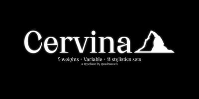 Font visual image of Cervina