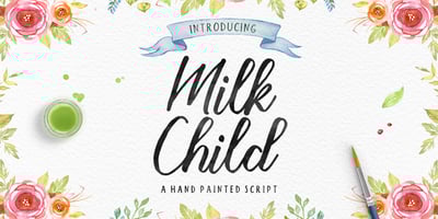Font visual image of Milk Child