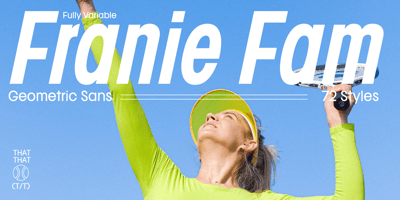 Font visual image of Franie