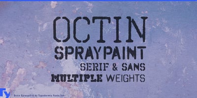 Font visual image of Octin Spraypaint