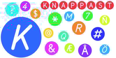 Font visual image of Knappast