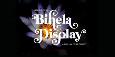 Font visual image of Bihela Display