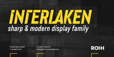 Imagen visual de la fuente Interlaken