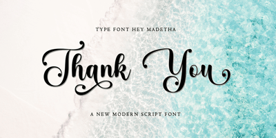 Font visual image of Hey Madetha