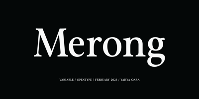 Font visual image of Merong