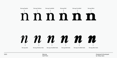 Font visual image of Merong