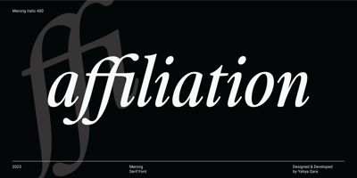 Font visual image of Merong