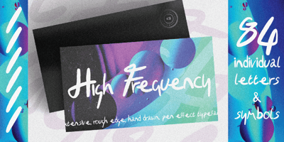Font visual image of High Frequency Script 