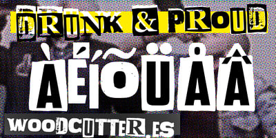 Font visual image of Drunk & Proud