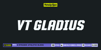 Font visual image of VTF Gladius