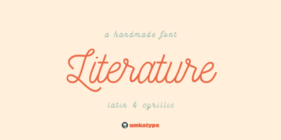 Font visual image of Literature