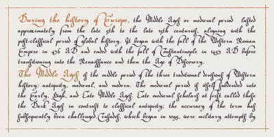 Font visual image of Parochus