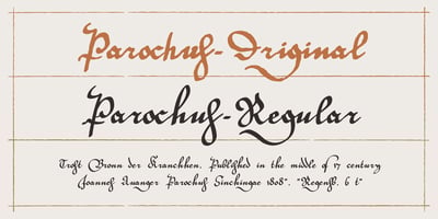 Font visual image of Parochus