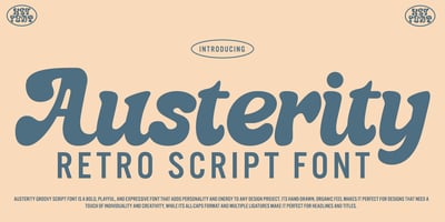 Font visual image of Austerity