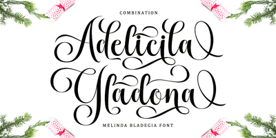 Font visual image of Melinda Bladegia