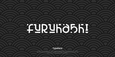 Font visual image of Furuhashi