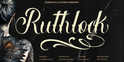 Font visual image of Ruthlock