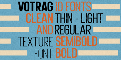 Font visual image of Votrag Texture
