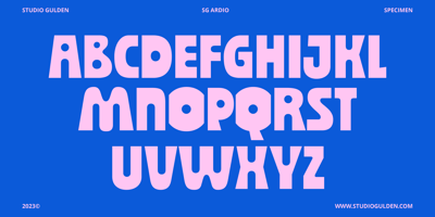 Font visual image of SG Ardio