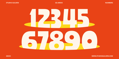 Font visual image of SG Ardio