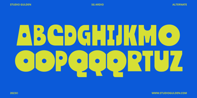 Font visual image of SG Ardio