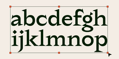 Font visual image of Rokha