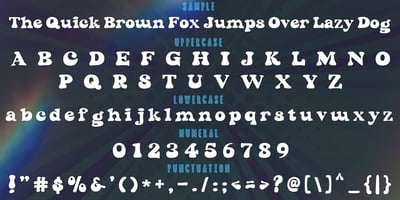 Font visual image of Makeba Retro Funky Groovy