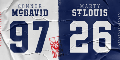 Font visual image of Hockeynight Serif