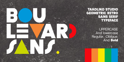 Font visual image of Boulevard Sans