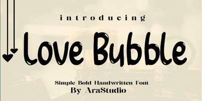 Font visual image of Love Bubble