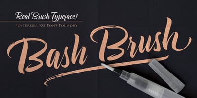 Font visual image of Bash Brush