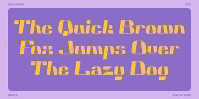 Font visual image of Benice