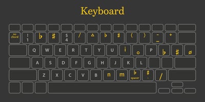 Font visual image of Chord Symbols Light
