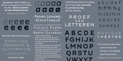 Font visual image of Modernica
