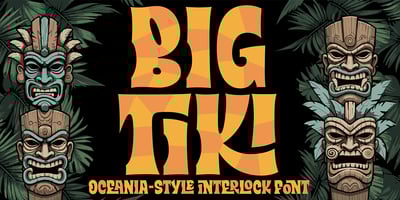 Font visual image of Big Tiki