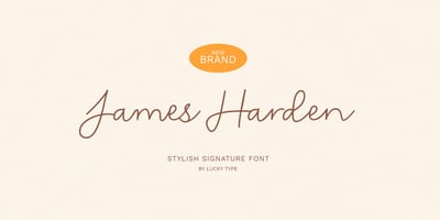 Font visual image of James Harden