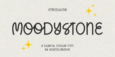 Font visual image of Moodystone