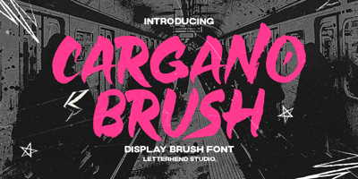 Font visual image of Cargano Brush