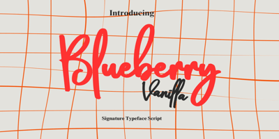 Imagen visual de la fuente Blueberry Vanilla
