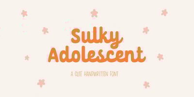 Font visual image of Sulky Adolescent