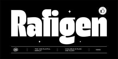 Font visual image of Rafigen