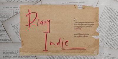 Font visual image of Diary Indie