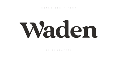 Font visual image of Waden