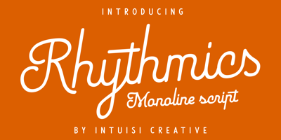 Font visual image of Rhythmics